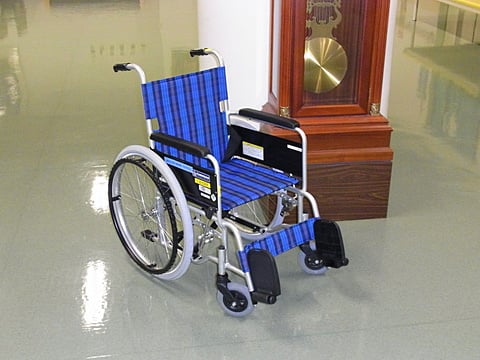 寄贈された車椅子